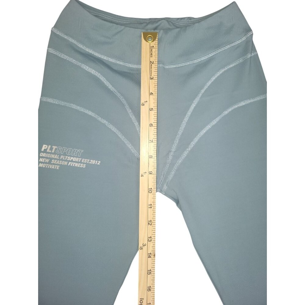 PrettyLittleThing Steel Blue Stitch Detail Gym Leggings Womens Size 6 - Picture 7 of 9